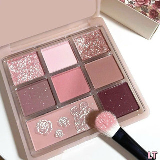 Bảng phấn mắt 9 ô kèm má hồng và highlight, Bảng phấn mắt đa năng 3 trong 1