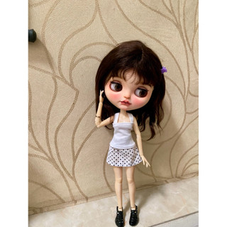 Set áo dây váy chấm bi size blythe(size khác ib shop)