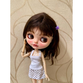 Set áo dây váy chấm bi size blythe(size khác ib shop)