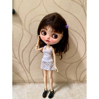 Set áo dây váy chấm bi size blythe(size khác ib shop)