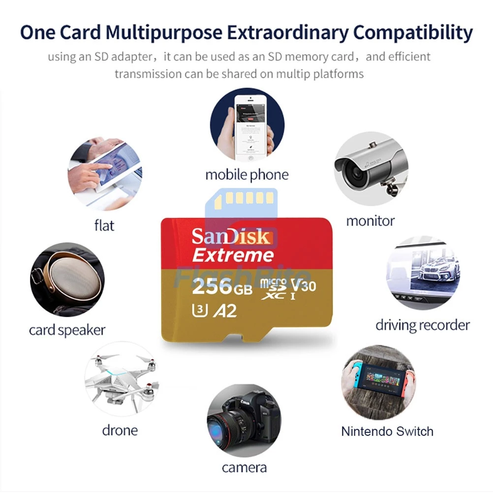 Thẻ Nhớ MicroSDXC SanDisk Extreme V30 A2 64GB - 128GB - 256GB - 512GB - 1 TB