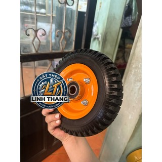 Bánh xe đẩy cao su đúc đặc- đk 20cm bi 6203 trục 17