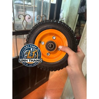 Bánh xe đẩy cao su đúc đặc- đk 20cm bi 6203 trục 17