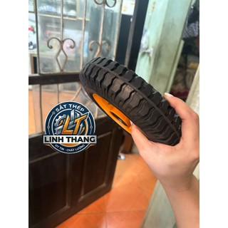 Bánh xe đẩy cao su đúc đặc- đk 20cm bi 6203 trục 17