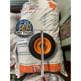 Bánh xe đẩy cao su đúc đặc- đk 20cm bi 6203 trục 17
