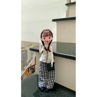 Set áo dây quần dài caro size blythe(size khác ib shop)