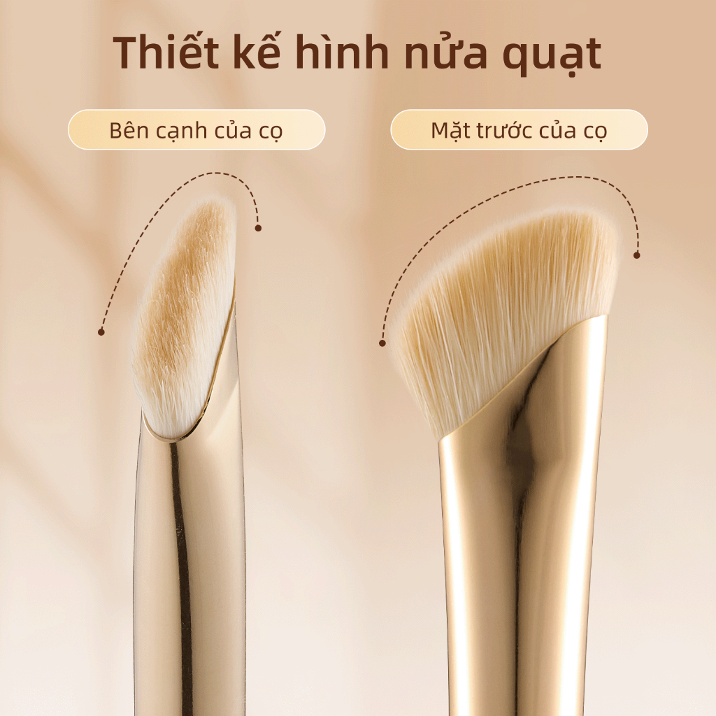 FelinWel - Cọ Trang Điểm Chi Tiết Vùng Mũi & Mắt, Lông Tơ Nhân Tạo Siêu Mềm Không Rụng, Đa Năng Dễ Kiểm Soát