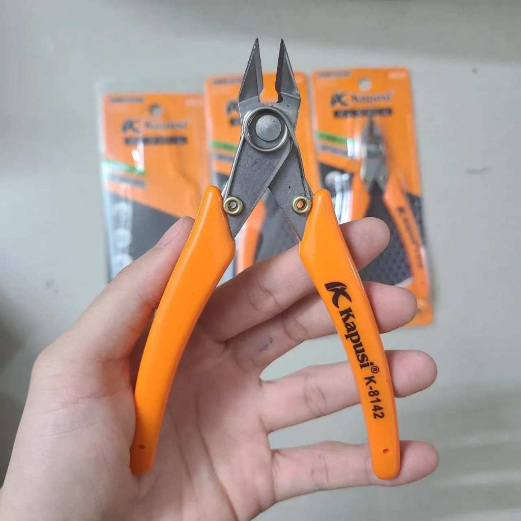 Kìm Cắt Chân Linh Kiện Kapusi K-8142 Thép Không Gỉ Cao Cấp - Kìm Cắt Dây Đồng, Dây Điện Nhỏ Sắc Bén