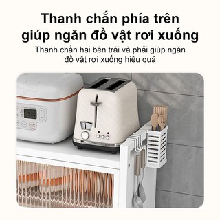 Tủ Dựng Chén Bát Dĩa thép carbon Chống bụi 360° Kệ Dựng Bát Dĩa Khay xả và ngăn kéo ở mỗi tầng