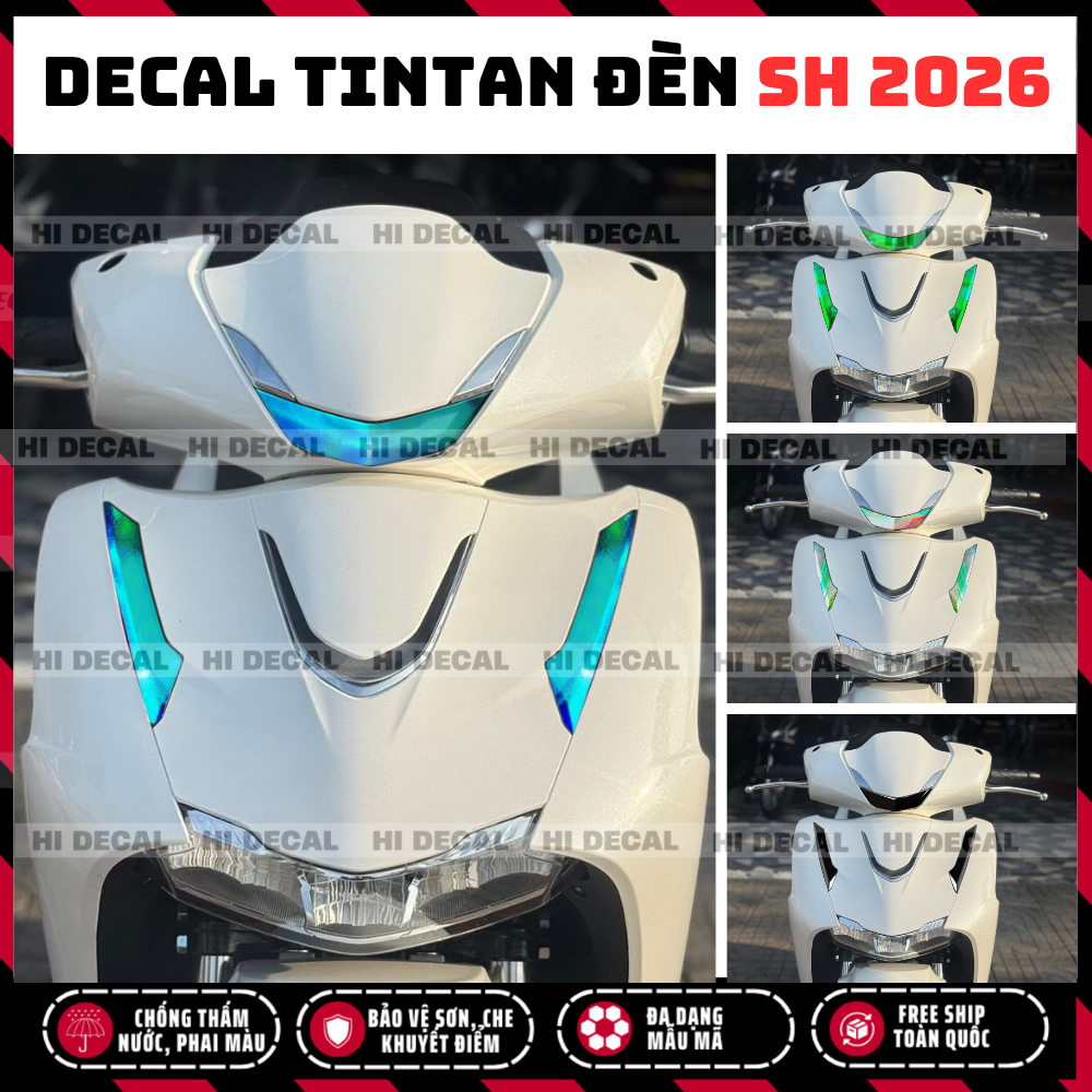 Decal titan dán đèn SH 2026, trang trí xe, bảo vệ đèn
