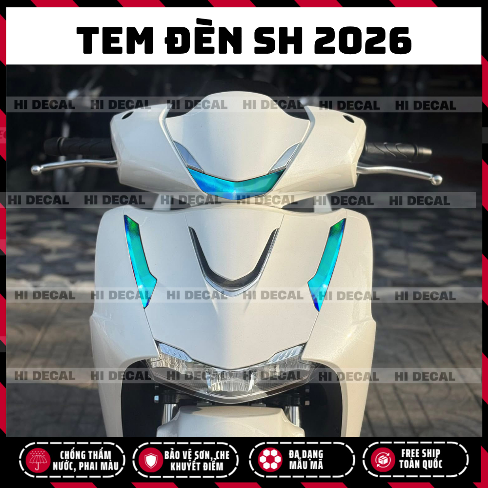 Decal titan dán đèn SH 2026, trang trí xe, bảo vệ đèn