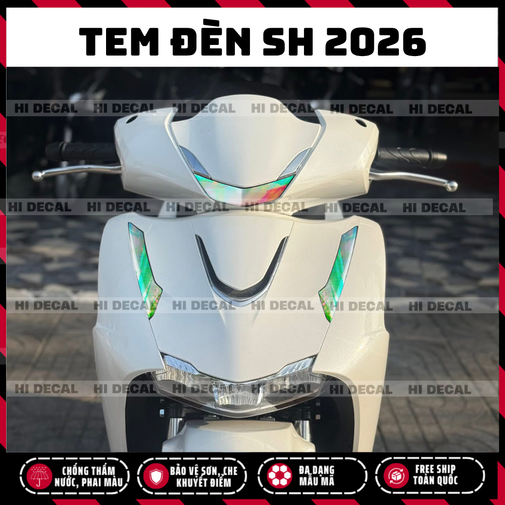 Decal titan dán đèn SH 2026, trang trí xe, bảo vệ đèn
