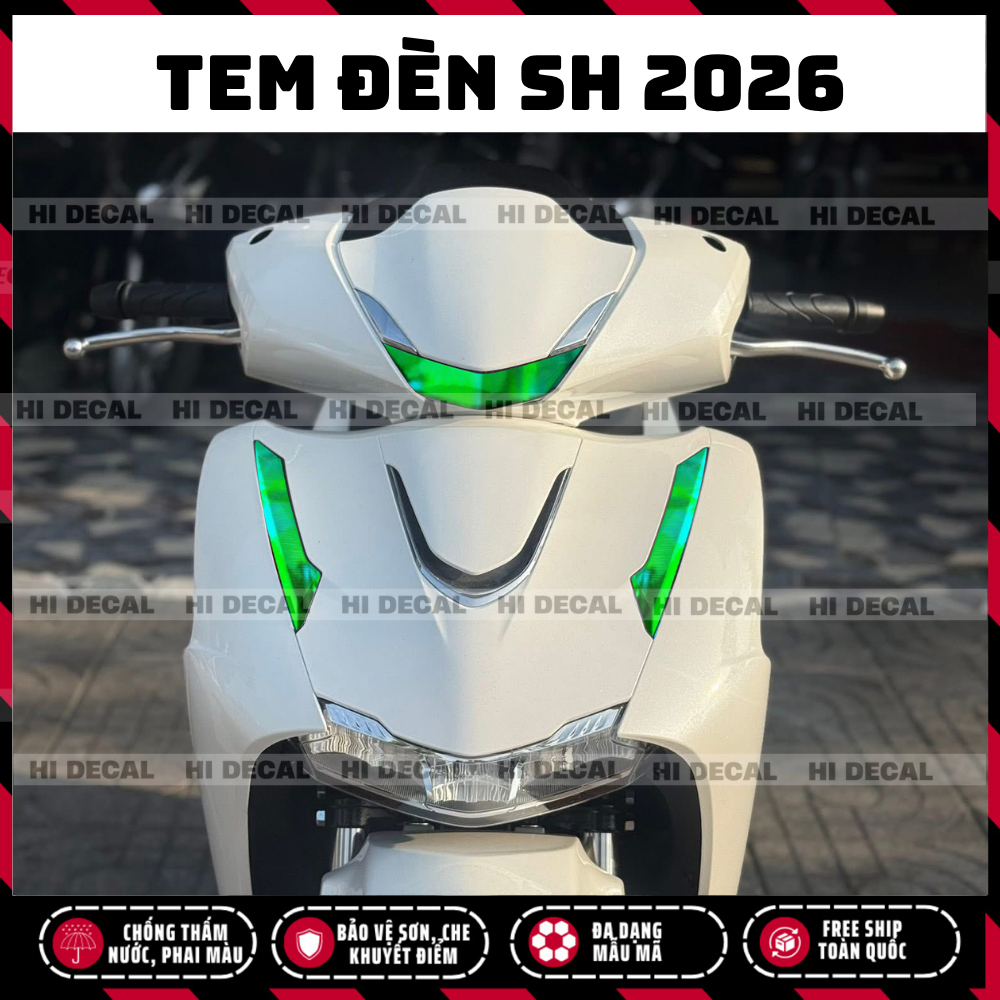 Decal titan dán đèn SH 2026, trang trí xe, bảo vệ đèn
