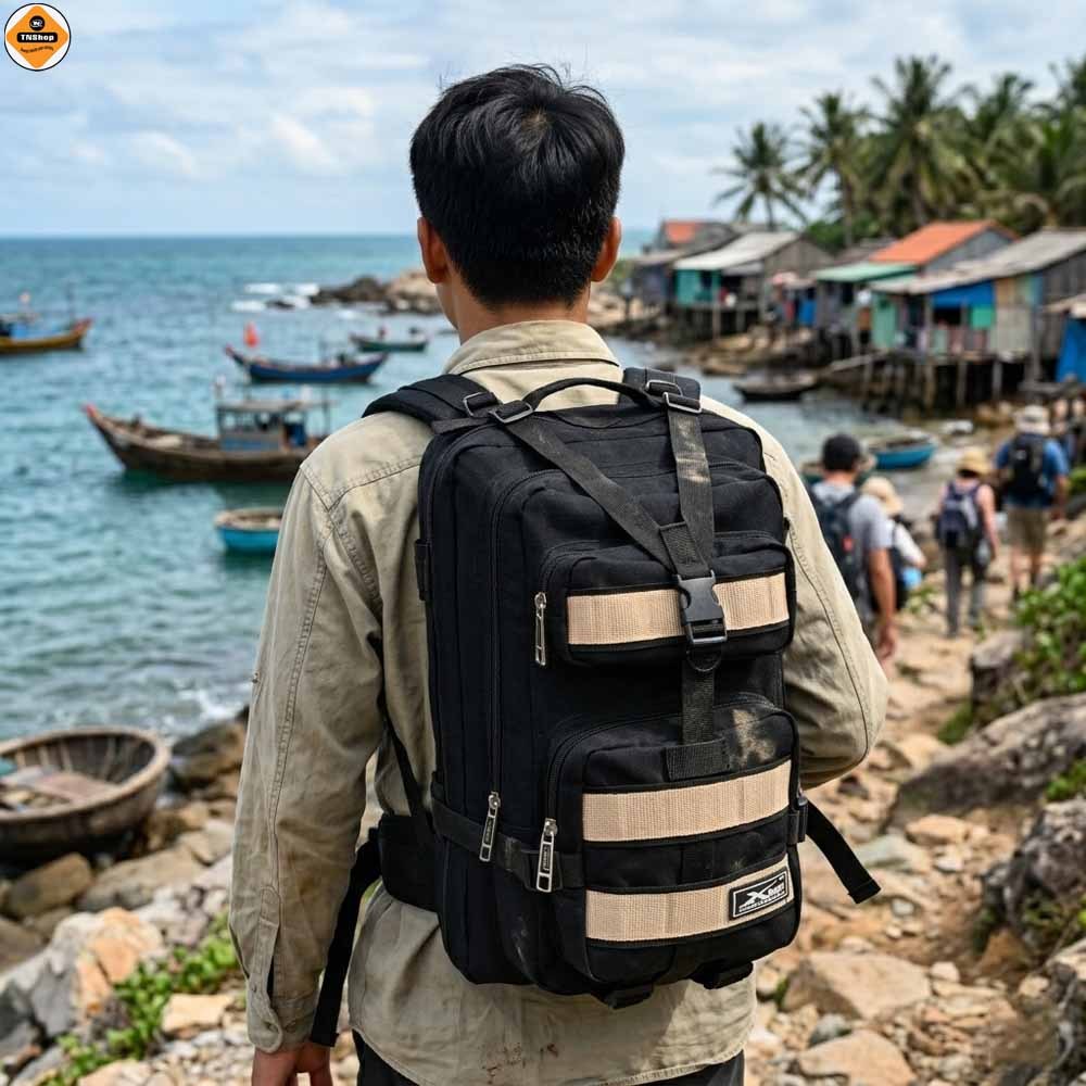 Balo Du Lịch Phượt Chống Nước Xbags Hike XB1003 Cỡ Lớn, Cá Tính Mạnh Mẽ, Đựng Laptop 17 Inch!