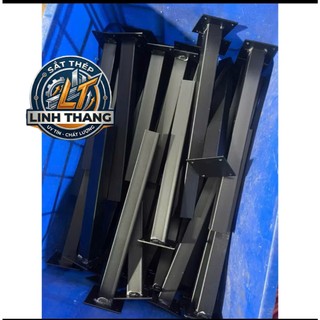 (BỘ 4 CHÂN) Chân Bàn Sắt, Bàn Làm Việc Vuông 30*30 Thẳng Đủ Kích Thước Sơn Tĩnh Điện Đen Có Chân Tăng, TẶNG KÈM ỐC VÍT