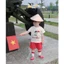 Áo phông Em bé yêu nước, áo thun unisex cho bé trai bé gái