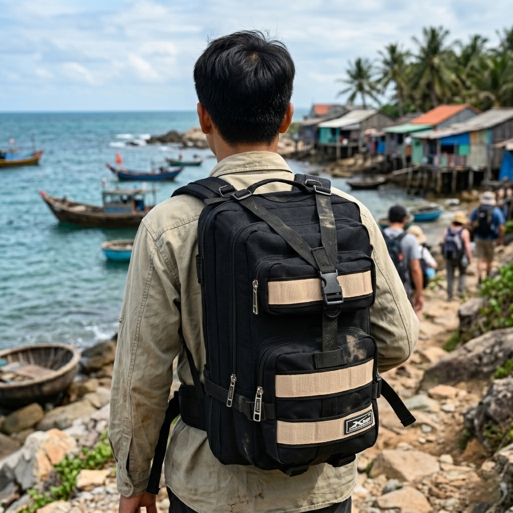 Balo Du Lịch Phượt Chống Nước Cao Cấp Xbags Hike Cá Tính Đựng Laptop 15.6 Inch Phượt Mô Tô – Xb 1003!