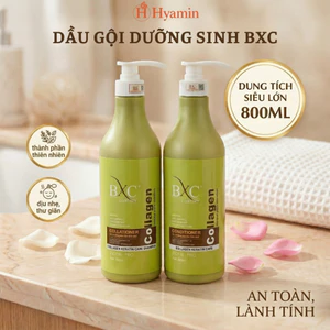 Bộ Dầu Gội Xả dưỡng sinh Collagen BXC Luxury 800ml Phục hồi tóc hư tổn, siêu mượt, dưỡng chắc khỏe