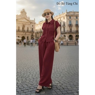 Set Bộ Đũi 7 Màu Hot Trend- Tay Ngắn Quần Ống Suông, Che Dáng, Thấm Hút Mồ Hôi
