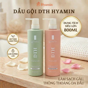 Bộ Dầu Gội Xả DTH Royal Hyamin sạch gàu phục hồi tóc hư tổn suôn mượt 800ml