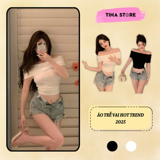ÁO T-SHIRT TRỄ VAI NỮ ÔM BODY SEXY, ÁO THUN TRỄ VAI TÔN DÁNG