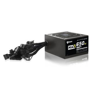 Nguồn Máy Tính Jetek MW650 V2 (MaxWatt) - Công Suất Thực 650W, Hệ Thống Cáp Dẹt Black Flat, Bảo Hành 3 Năm