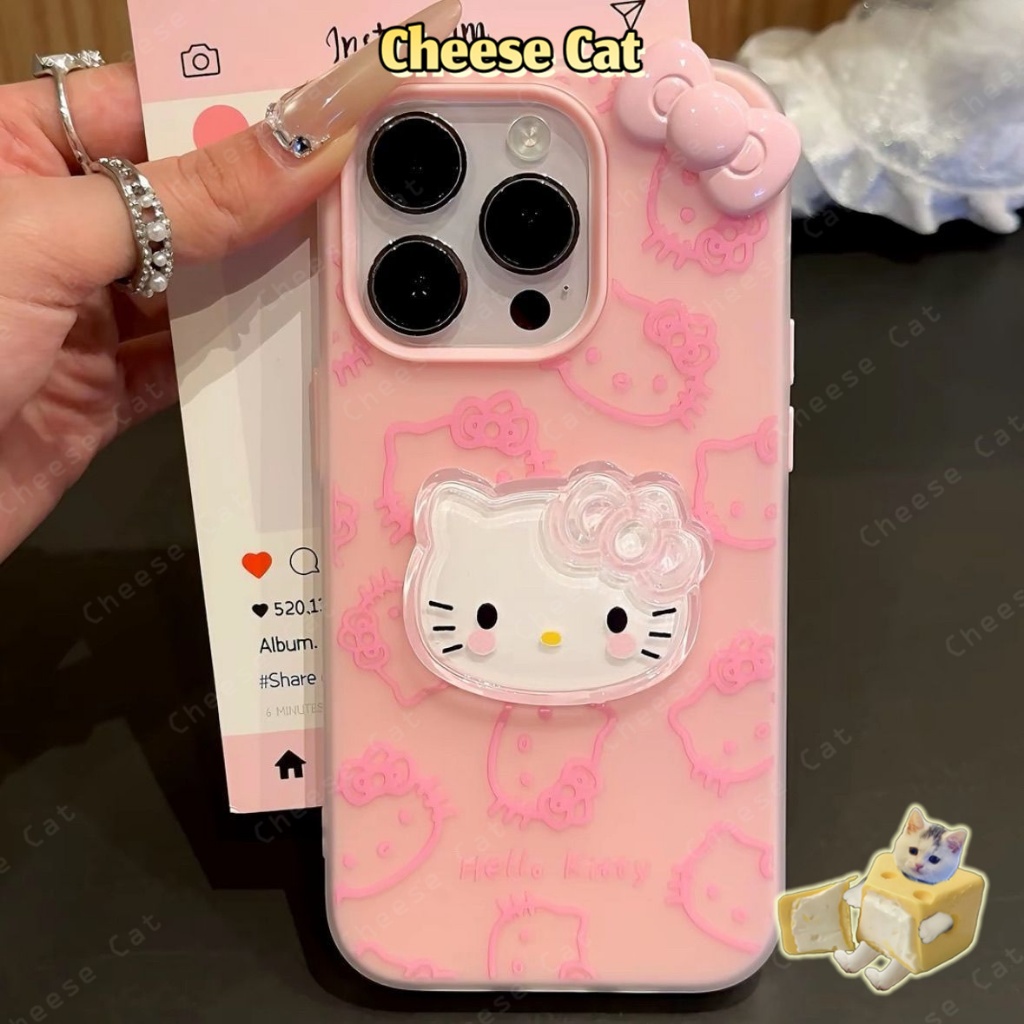Kitty màu xanh vàng đường nét đơn giản màu hồng Ốp điện thoại cho iPhone 14 15 16 13 12 11 17 Pro Max Xs Max XR