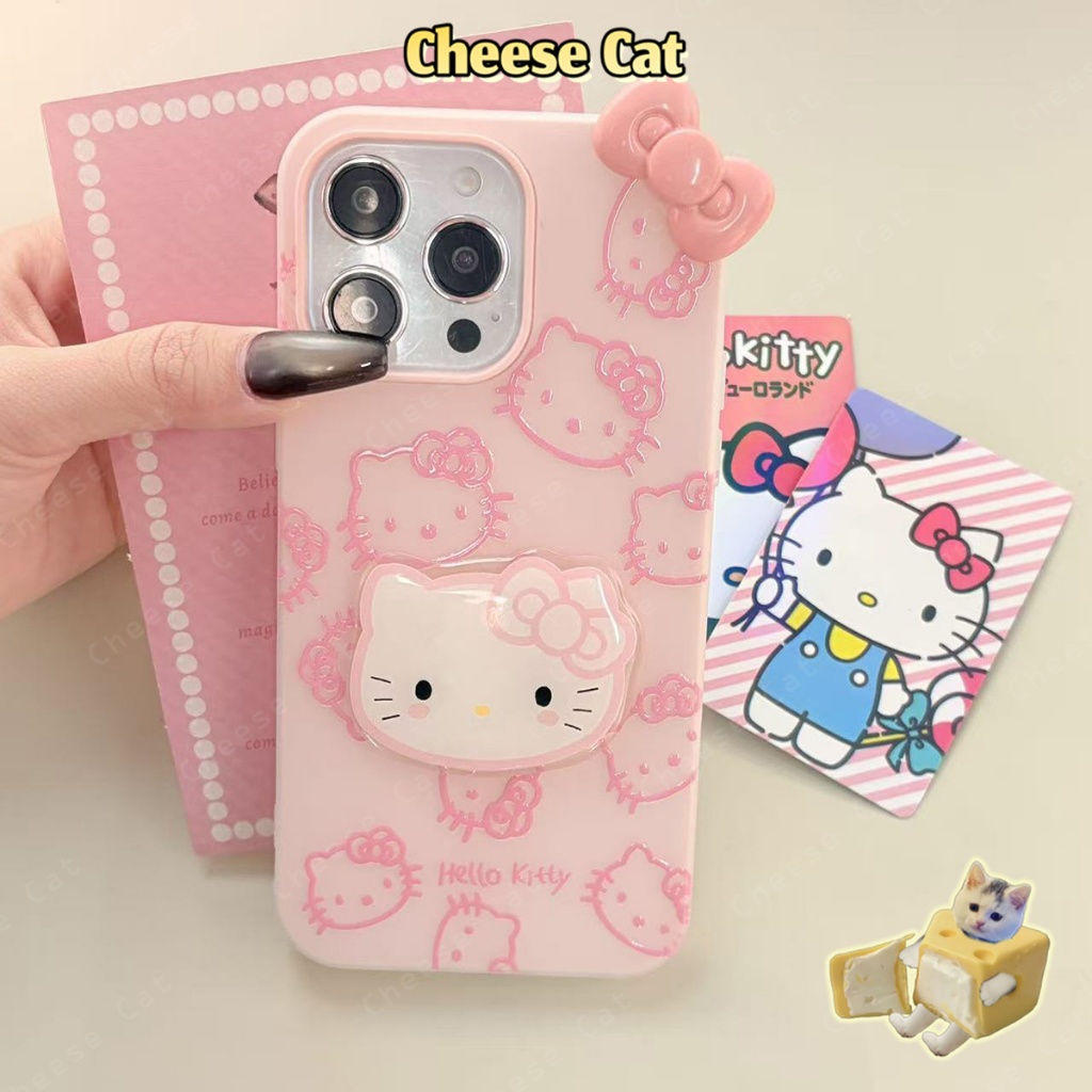 Kitty màu xanh vàng đường nét đơn giản màu hồng Ốp điện thoại cho iPhone 14 15 16 13 12 11 17 Pro Max Xs Max XR