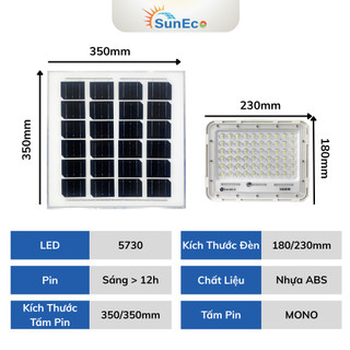 Đèn Chống Chói Mắt Ngọc Cao Cấp Suneco 240 LED - Đèn Pha Năng Lượng Mặt Trời Thông Minh Có Remote Từ Xa, BH 3 Năm