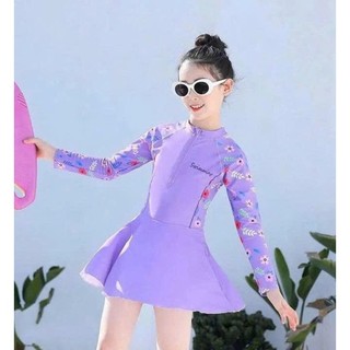 Set đồ bơi bé gái tay dài chống nắng bảo vệ da co giãn thoải mái nhanh khô đồ bơi trẻ em đi biển
