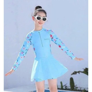 Set đồ bơi bé gái tay dài chống nắng bảo vệ da co giãn thoải mái nhanh khô đồ bơi trẻ em đi biển