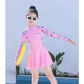 Set đồ bơi bé gái tay dài chống nắng bảo vệ da co giãn thoải mái nhanh khô đồ bơi trẻ em đi biển