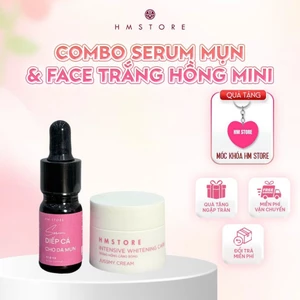 COMBO SERUM MỤN DIẾP CÁ + FACE TRẮNG HỒNG MINI (5G) - bộ đôi giúp hỗ trợ giảm mụn, thâm, dưỡng da & phục hồi