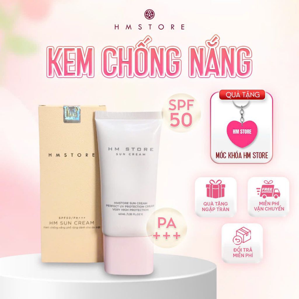 KEM CHỐNG NẮNG HMSTORE 40 ML-BẢO VỆ DA,