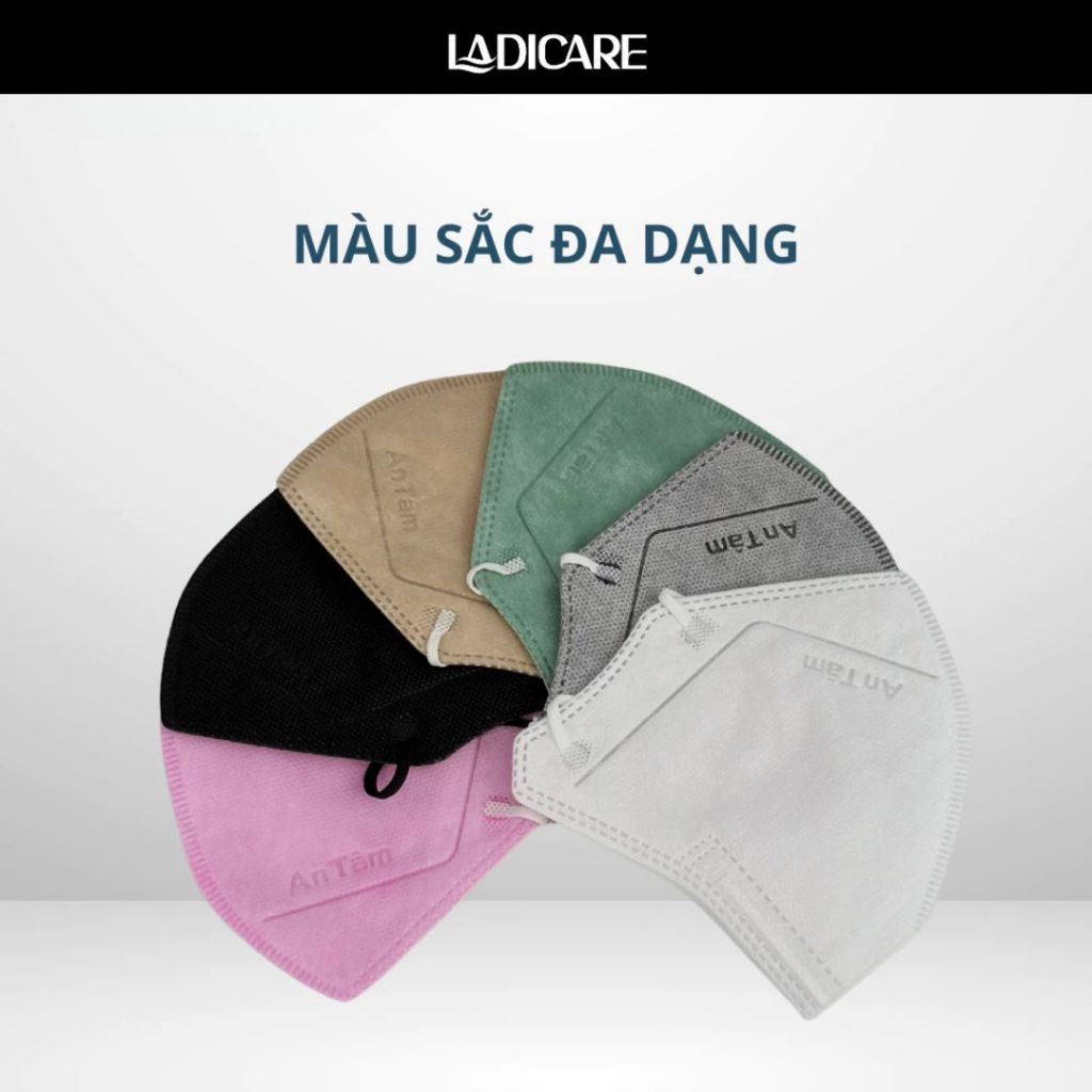 [Thùng 200 cái] Khẩu trang 6D An Tâm 4 lớp kháng khuẩn ngăn khói bụi, ôm sát khuôn mặt, chống nắng toàn diện