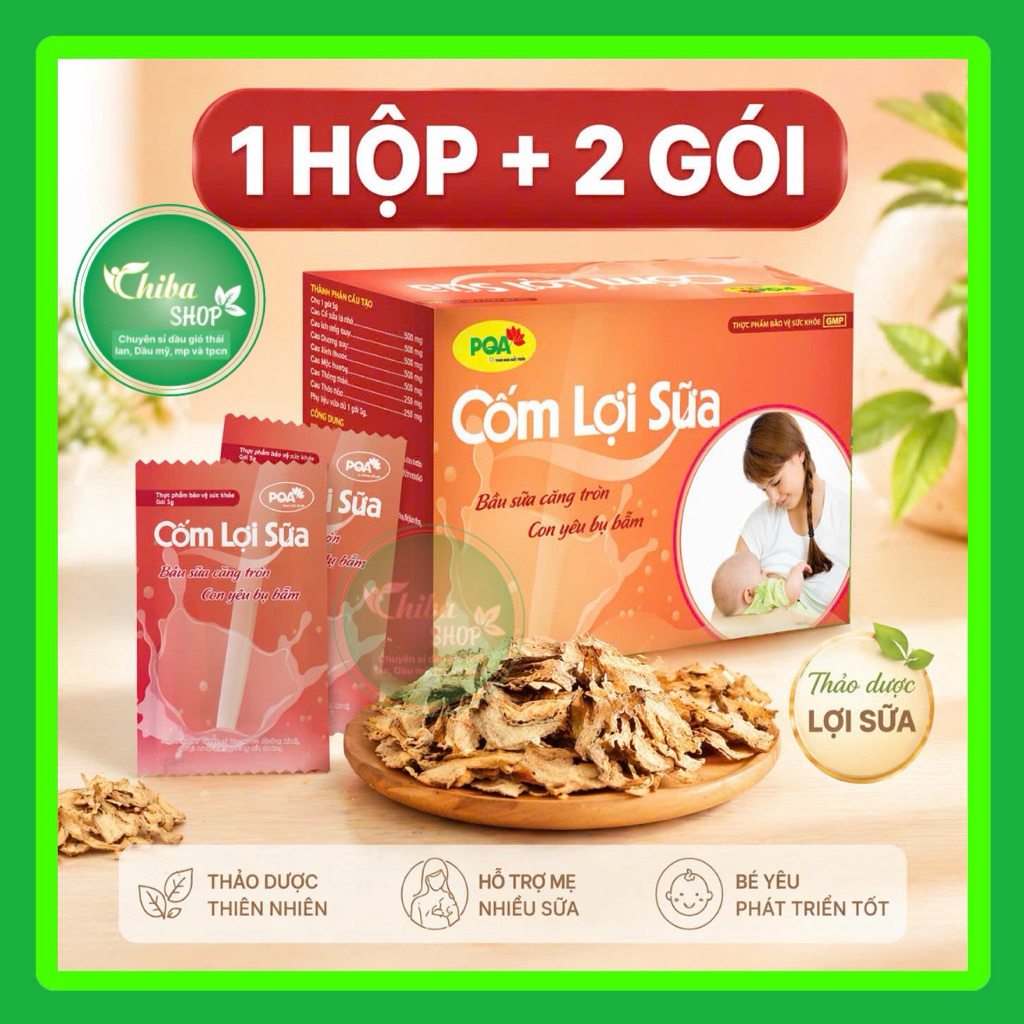 Cốm lợi sữa PQA [TẶNG 2gói]- giải pháp ít sữa, tắc sữa, sữa loãng