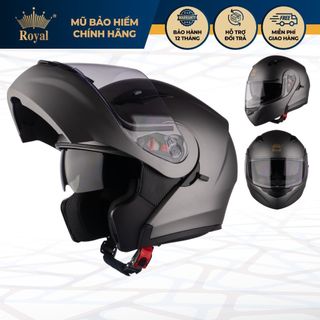 Mũ bảo hiểm xe máy fullface Royal M179 lật hàm 2 kính chính hãng nam nữ đi xe máy, đi phượt tại NSX