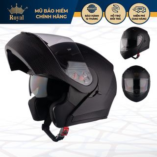 Mũ bảo hiểm xe máy fullface Royal M179 lật hàm 2 kính chính hãng nam nữ đi xe máy, đi phượt tại NSX