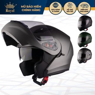 Mũ bảo hiểm xe máy fullface Royal M179 lật hàm 2 kính chính hãng nam nữ đi xe máy, đi phượt tại NSX