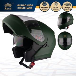 Mũ bảo hiểm xe máy fullface Royal M179 lật hàm 2 kính chính hãng nam nữ đi xe máy, đi phượt tại NSX