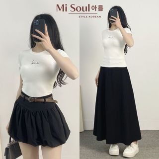 Áo Thun Cotton Cổ Tròn Cộc Tay Babytee Form Ôm Thêu Chữ Love BigSize, Áo Cộc Tay Thêu Chữ 391
