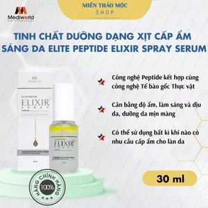 Tinh chất dưỡng dạng xịt cung cấp độ ẩm và làm sáng da Mediworld Elite Peptide Elixir Spray Serum