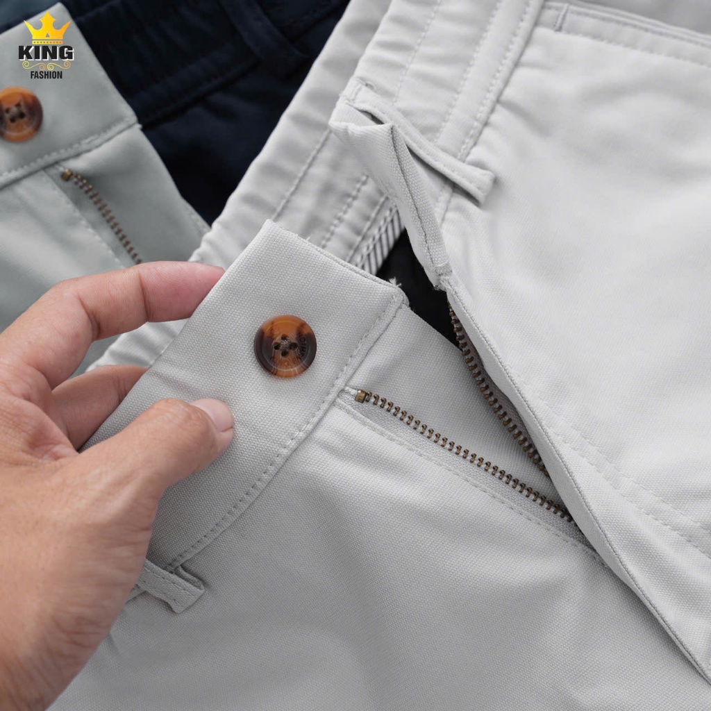 Quần Kaki Nam KING FASHION Form Regular Fit  Chất Liệu Vải Dệt Thoi Co Giãn, Mát Nhẹ, Lên Form Chuẩn