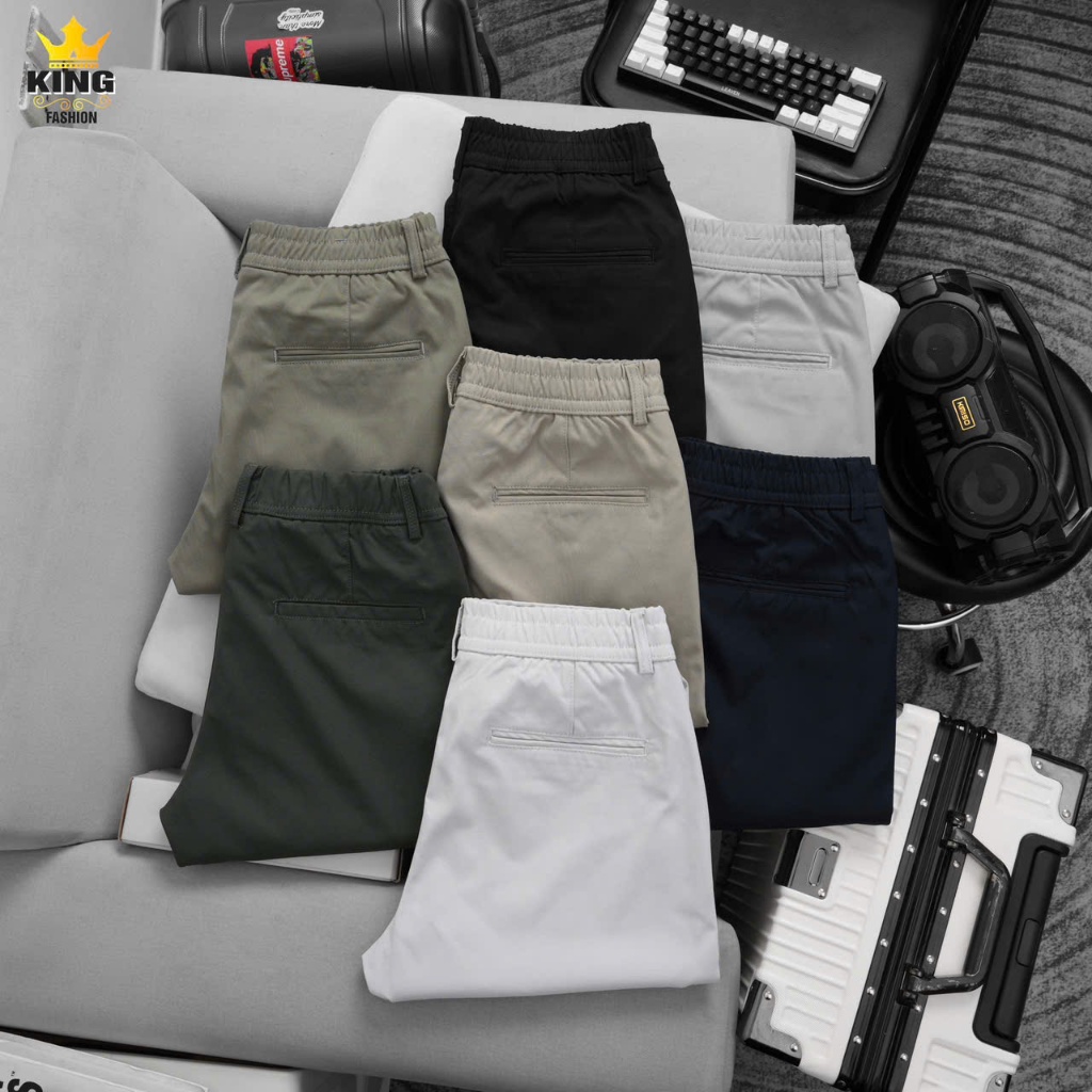 Quần Kaki Nam KING FASHION Form Regular Fit  Chất Liệu Vải Dệt Thoi Co Giãn, Mát Nhẹ, Lên Form Chuẩn