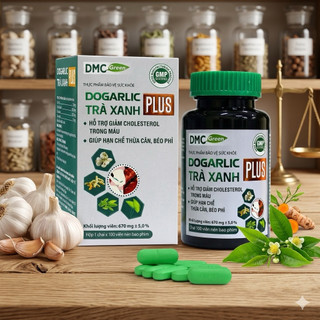 ✅ [Chính Hãng] Dogarlic trà xanh Plus tăng sức đề kháng, giảm cân hiệu quả 100 viên nén