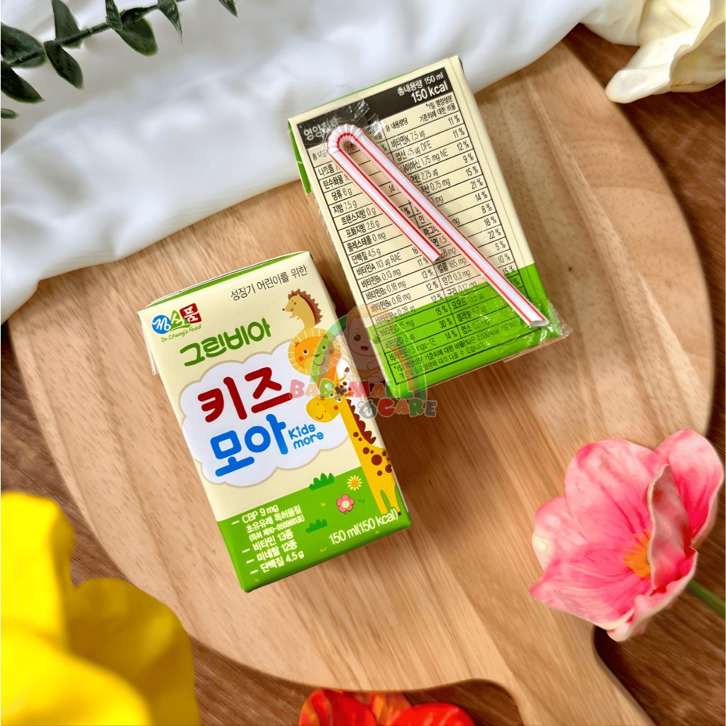 Sữa Dinh Dưỡng Greenbia Kids More (Hộp 150ml) Vị Sữa Chua, Phát Triển Toàn Diện Cho Bé|Babymall&Care