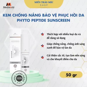 Kem chống nắng peptite cho da sau xâm lấn chống ánh sáng xanh Mediworld Phyto Peptide Sunscreen 50g