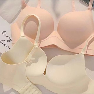 Áo ngực nữ không gọng đúc su mềm mại đẩy quả tạo khe Áo lót nữ đệm vừa dây áo co giãn thoải mái A206