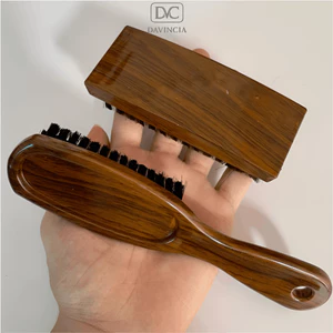 Bàn chải đánh giày lông mềm cao cấp DAVINCIA, dụng cụ vệ sinh đồ da kết hợp với xi đánh giày để đạt hiệu quả tối đa