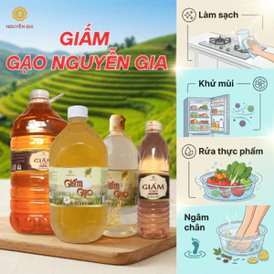 Giấm Gạo Nguyễn Gia đặc sản Hải Hậu lên men tự nhiên 500ml / 1L / 2L NGG002